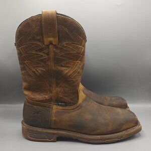 Irish Setter Men's Marshall Steel Toe Brown Boots Size 11 D 83912 Pre-Owned